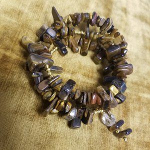 Bracelet - Tigers Eye with Quartz Crystal